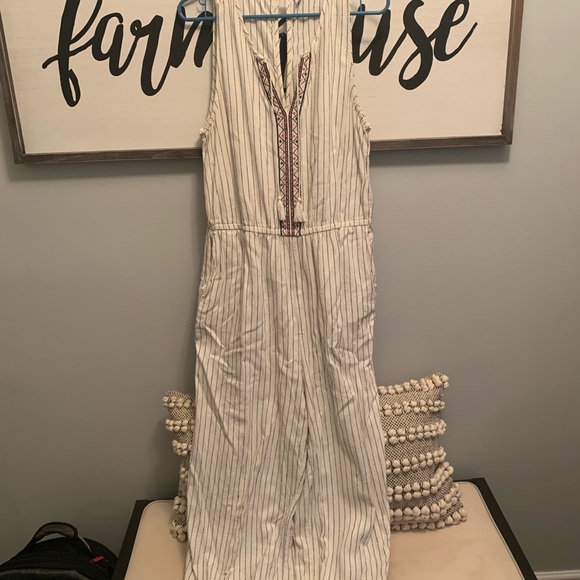 Old Navy Embroidered Striped Jumpsuit - Picture 1 of 5